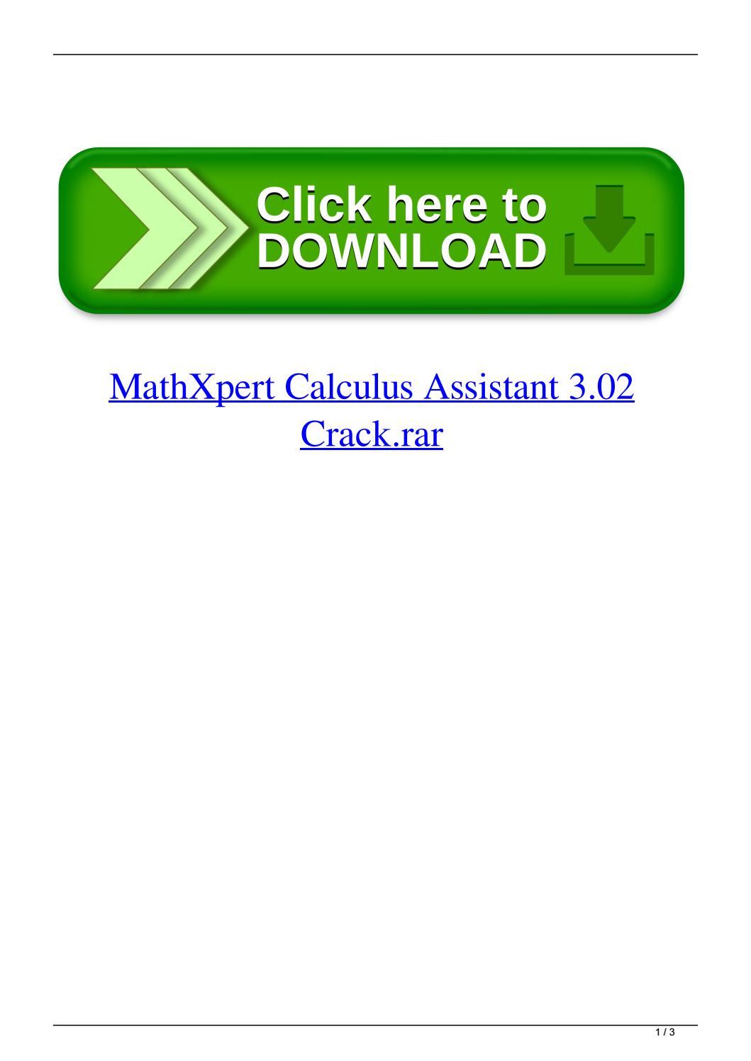 Mathxpert Calculus Assistant V3.02 Download